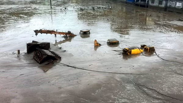 Army ammunition exploded on the river bank in Sikkim flood!