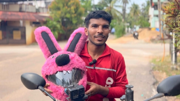Bunny Helmet Zomato Boy Is Going Viral In Mangaluru