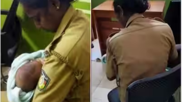 Accused childs mother breast-fed by police: video