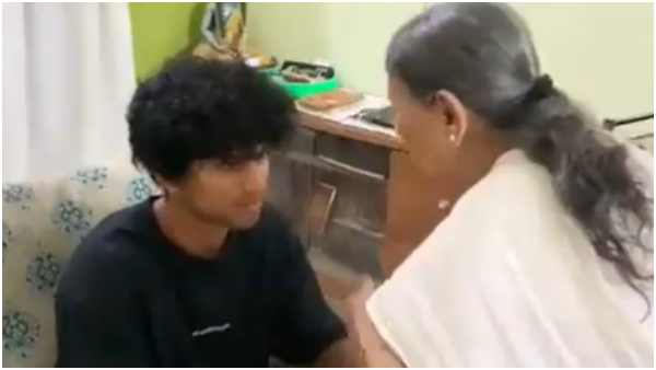 Rachin Ravindra Receives Unique Blessing Ritual from Grandmother in Bengaluru Rachin Ravindra Receives Unique Blessing Ritual from Grandmother in Bengaluru