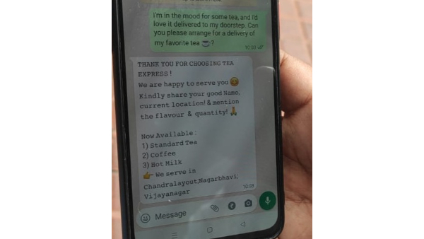 Bengaluru: From now on you can get hot tea at your doorstep!