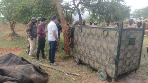  A Bear captured in Hanur taluk today
