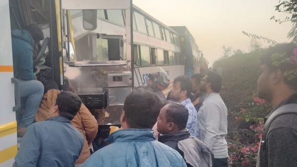 Serial Accident At Tumakuru- Bengaluru National Highway