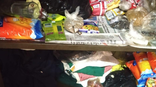 A bear broke the door and entered in school at Hanur taluk