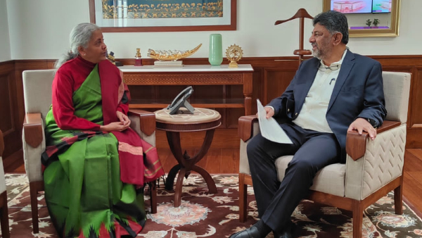 Karnataka DCM DK Shivakumar To Meet Minister Nirmala Sitharaman