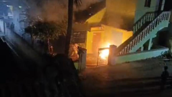 Electric bike caught fire in chamarajanagar