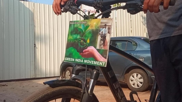 Uttar Pradesh Youth 50,000 KM Cycling For Save Environment