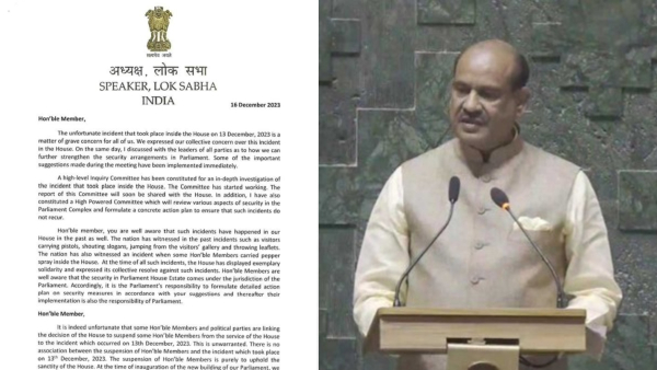 Speaker Om Birla Writes To MPs Over Parliament Security Breach