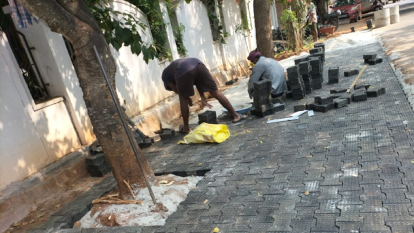 Tiles Making from plastic cover: An innovative experiment from Mysore Pal 