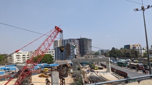Bengaluru Silk Board Junction, Namma Metro Yellow Line Construction Progress, More Traffice Expect