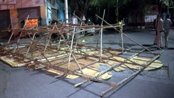  40 feet tall ram cut-out fall in Bengaluru