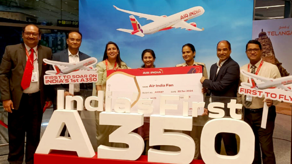 Indias First Airbus A350 by Air India Takes Off from Bengaluru to Mumbai Indias First Airbus A350 by Air India Takes Off from Bengaluru to Mumbai
