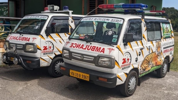  Ambulance facility for emergency service of forest people in chamarajanagar