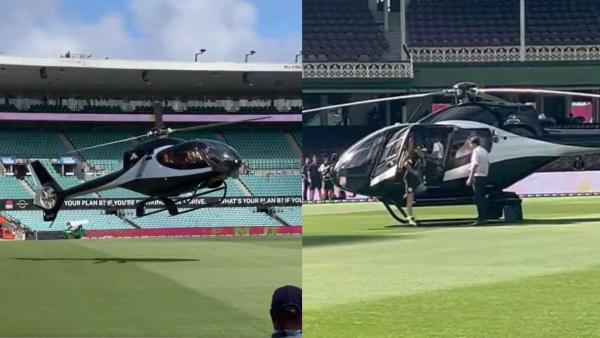 David Warners Sky-High Arrival: Helicopter Stunt Adds Thrill to Sydney Smash Clash