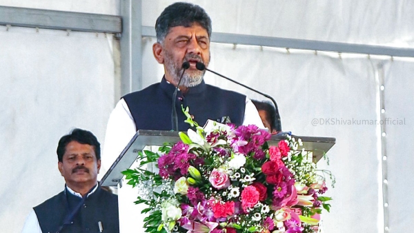DCM DK Shivakumar Lashes Out AT BJP Leaders Protest In Mandya