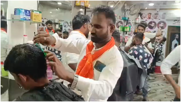 ಧಾರವಾಡದಲ್ಲಿ ಉಚಿತ ಕಟಿಂಗ್ ಮಾಡಿ ರಾಮಸೇವೆ