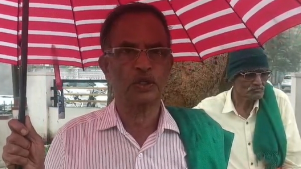 Farmer Leader Unique Protest In Chikkamagaluru 