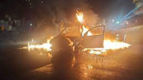 Electric car catches fire in Uttarakhand, four death