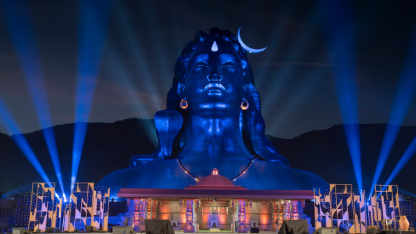 Installation of Nandi, Mahasula at Adiyogi Kendra, Chikkaballapur