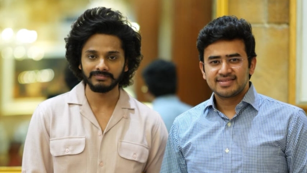 MP Tejasvi Surya Meets Hanuman Movie Actor Teja Sajja