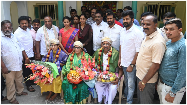 ಶಿಲ್ಪಿ ಅರುಣ್ ಯೋಗಿರಾಜ್ ಕುಟುಂಬದ ಸದಸ್ಯರಿಗೆ ಪ್ರತಾಪ್‌ ಸಿಂಹ ಸನ್ಮಾನ