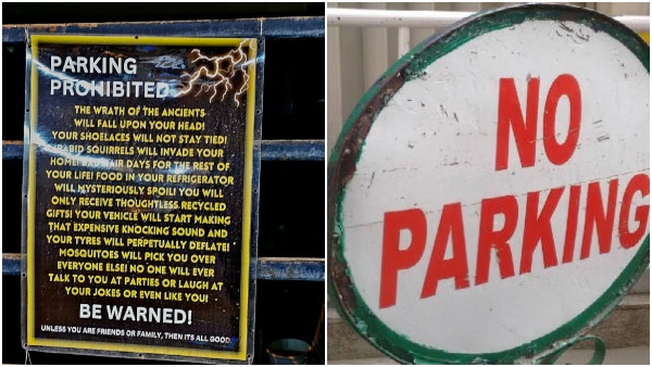  Peak Bengaluru: Viral No Parking Sign Warns of Ancient Curses for Violators