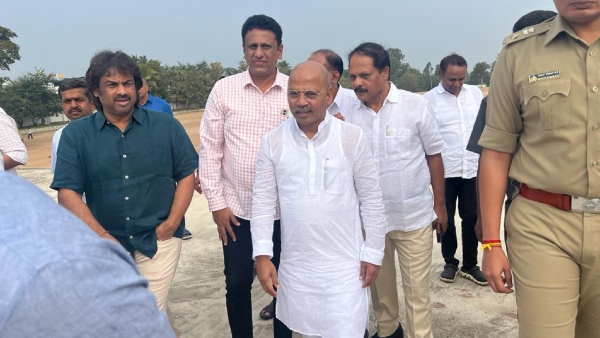 Sharan Prakash Patil Inspects Yuva Nidhi Scheme Inauguration Preparations