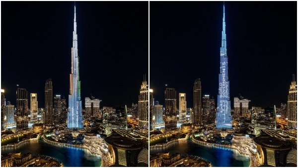 UAE Honours PM Modi with Burj Khalifa Illuminated in Indian Flag Colours