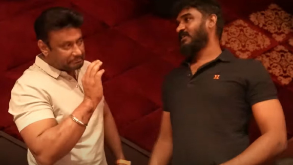 Challenging Star Darshan Watched Chikkanna Starrer Upadhyaksha Kannada Movie