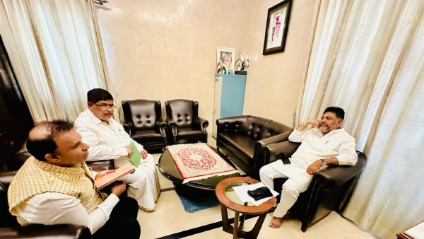 Deputy Chief Minister DK Shivakumar Meets BJP MLA K Gopalaiah