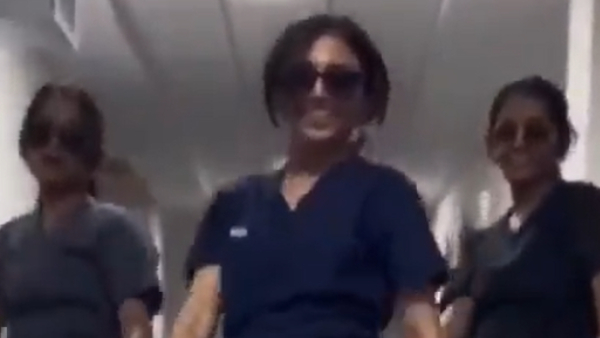 People opposition to suspension of medical students who made reels in Gadag hospital People opposition to suspension of medical students who made reels in Gadag hospital