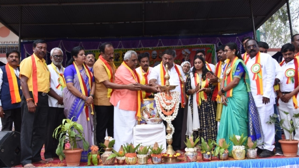  25 lakh grant for construction of Kannada Bhavan- MLA SN Subbareddy