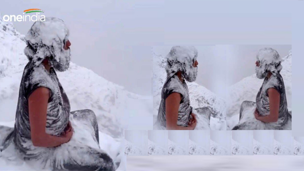 Fact check: Snowstorm, bone-breaking cold... Who is this Mahayogi engrossed in snow meditation? Fact check: Snowstorm, bone-breaking cold... Who is this Mahayogi engrossed in snow meditation?
