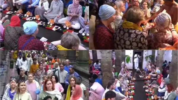 Russians worship at Srikalahasti temple