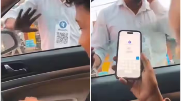 A video of a beggar asking for alms through a QR code has gone viral