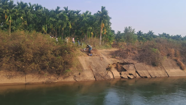 Davanagere district administration action to unauthorized pump sets remove in Bhadra canal