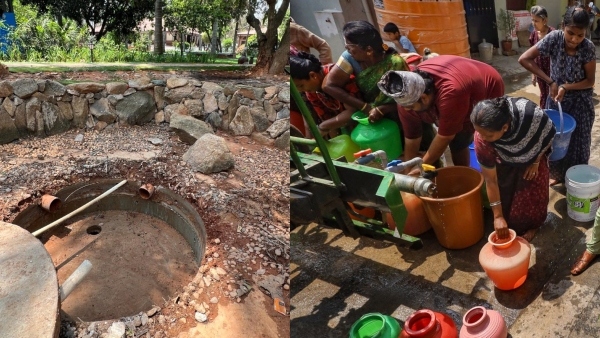 Water Crisis Megastar Chiranjeevi shows how to solve the water problem