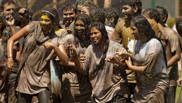 Holi in mud A tradition dating back hundreds of years is still alive in this village