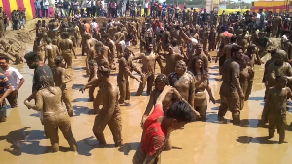Holi in mud A tradition dating back hundreds of years is still alive in this village