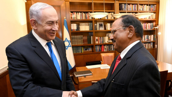 Indian National Security Advisor Ajit Doval Meets Israel PM Benjamin Netanyahu