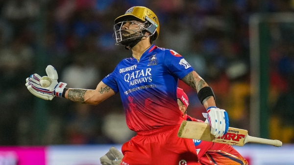 RCB vs PBKS IPL Match Chinnaswamy Echoes at 124 dB as Virat Kohli Snatches Bairstow s Catch