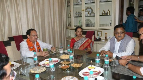 Who will get Belagavi Nadda s visit to Angadi s house sparks speculation