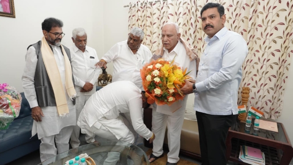 Prajwal Revanna Meets Former CM BS Yediyurappa