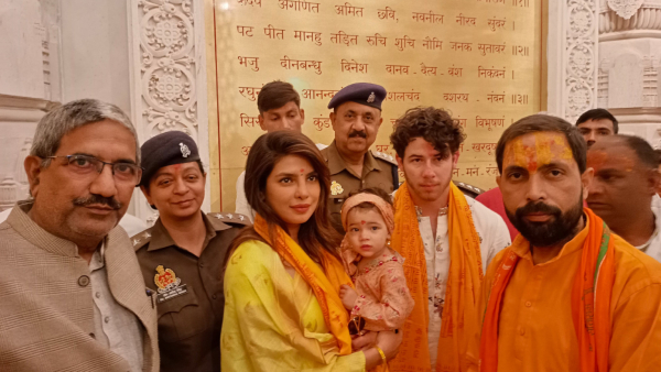 Bollywood Actress Priyanka Chopra Nick Jonas visit Ayodhya s Ram Mandir with daughter Malti Bollywood Actress Priyanka Chopra Nick Jonas visit Ayodhya s Ram Mandir with daughter Malti