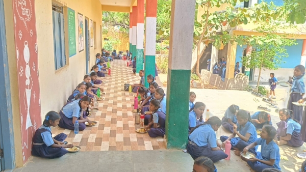 In this school there is English text but there is no teacher