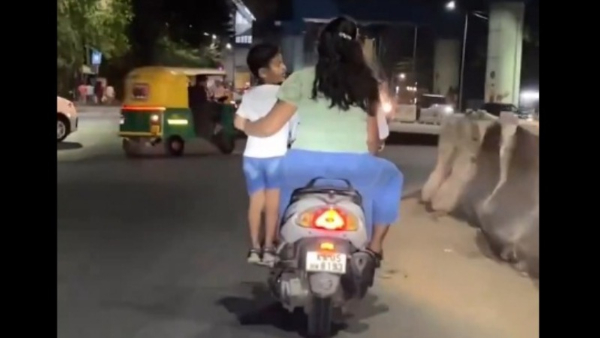 Bengaluru Couple s Scooter Ride with Child Sparks Internet Outrage