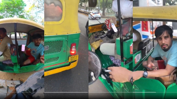 Bengaluru Biker Gets Into Argument With Passenger Smoking In Auto Video