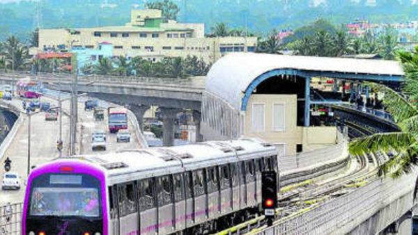 BMRCL Pedestrian bridge Construction near challaghatta metro station
