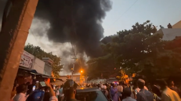 Fire Accident At Bengaluru Chamrajpet