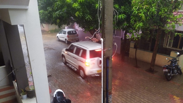 Heavy rain with Thunderstorm in many parts of Udupi district